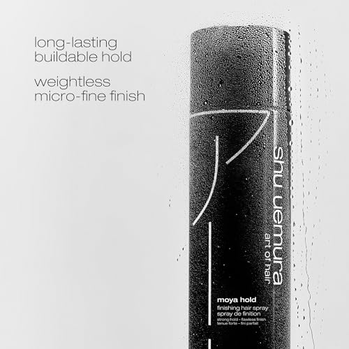 shu uemura art of hair moya hold finishing hair spray - long-lasting hold hairspray, defines styles and adds shine, lightweight micro-fine finish, for slicked back, updos, blowouts, 8.0 oz