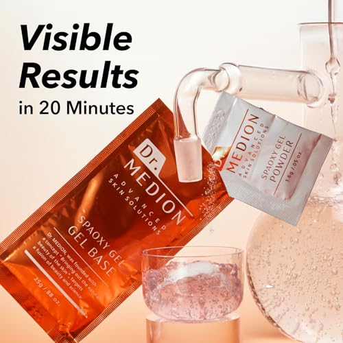 Dr. MEDION Spaoxy Gel CO2 Carbonated Face Mask | Anti-Aging, Fine Lines and Wrinkles, Visibly Firmer and Brighter Skin in 20 Min | Dermatologist-Developed | Made in Japan | 3 Treatments