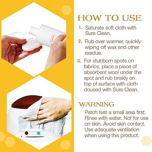 GIGI Sure Clean Wax Remover ? All-Purpose Surface Cleaner for Wax Residue Removal, 8 fl oz