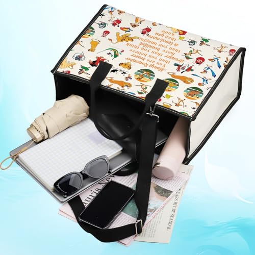 LEVLO Lion Cosmetic Make Up Bag Cartoon Lion Fans Gift You Are Braver Stronger Smarter Than You Think Cartoon Animal Zipper Pouch Bag