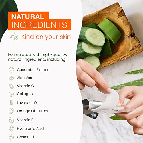 Cucumber & Aloe Under Eye Patches - Soothing, Anti-Aging, Cooling, Hydrating, Dermatologist Tested, Cruelty Free Korean Skin Care For All Skin Types - 25 Pairs (5 Pack)