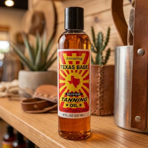Texas Babe Tanning Oil Original 8 oz ? Natural Outdoor Tanning Oil, No Mineral Oil, No SPF, Made in Texas