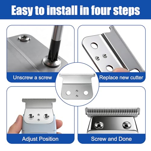 T-Blade Replacement Compatible with Andis T-Outliners GTO,GTX,GO and SLS Trimmers,2 Count