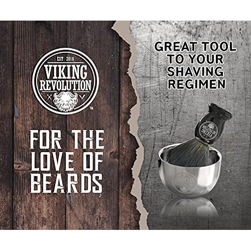 Viking Revolution Stainless Steel Shaving Soap Bowl- Shaving Mug for Shave Cream & Soap- Double Layer, Unbreakable Shaving Cup for Wet Shave 3.2" x 2.2"
