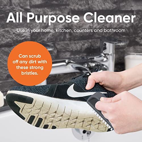 Superio Stiff Nail Brush for Cleaning Fingernails Small Scrub Brush with Handle, Cleaning Brushes for Hands, Toes, and Nails (Black, 36 Pack)