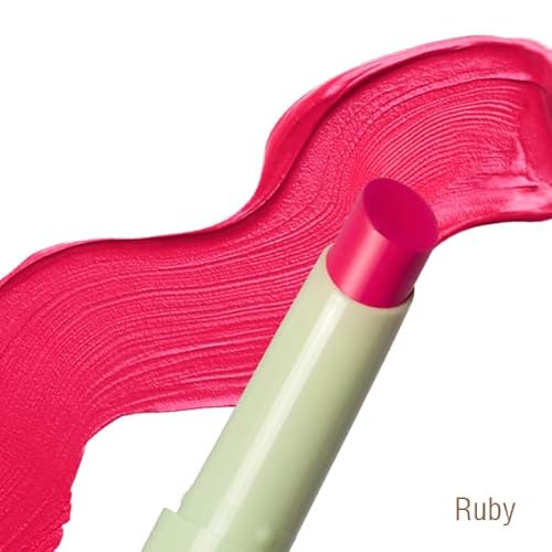 Pixi LipGlow | Sheer, Buildable Colour Lip Balm with Glossy Finish | Hydrating & Nourishing Formula for Everyday Wear | Mirror-Free Application | Ruby | 0.05 oz/ 1.5g