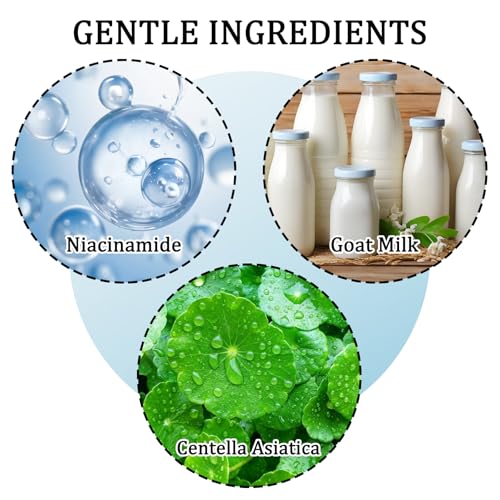 Goat Milk Body Wash,Gentle Silk Soft Foaming Milk Bath,Moisturizing Body Cleanser for All Skin