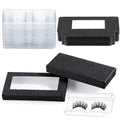 40 Pieces Lash Packaging Wholesale Empty Eyelashes Packaging Box and False Lash Trays, 20 Pieces Empty Eyelash Boxes Lash Box Packaging Empty with 20 Pieces Empty Eyelash Tray (Black)