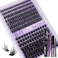 B&Q SpireMeld Fluffy Lash Clusters Kit - 0.03mm Ultra-Fine Manga Lash Clusters, Achieve Voluminous & Soft Look, Includes 10-18mm Mixed Length, Complete DIY Eyelash Extension Kit (80D+100D-10-18MIX)