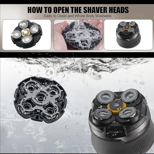 3PCS Shaver Replacement Blades Compatible with MicroTouch Titanium Head,Stainless Steel Material