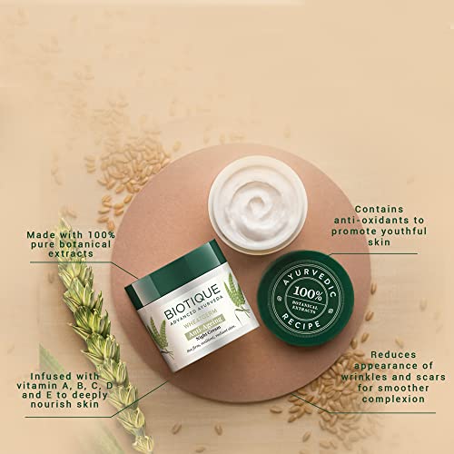 Biotique Wheat Germ Firming Face and Body Cream for Normal to Dry Skin - 50 Gm - 1 Pack