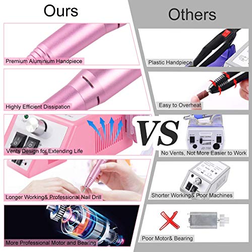 Subay Electric Nail Drill and Nail Art Drill Bits Set