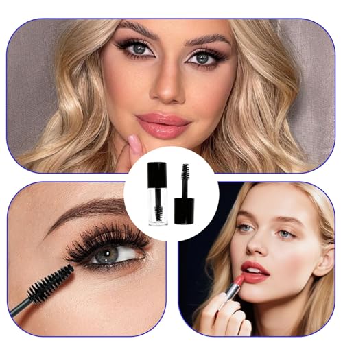 30Pcs Empty Mascara Tubes with Wand, Mini 3ml Empty Mascara Bottles with Brush Inserts, Small Sample Size Eyelash Growth packing Tube Container for Home and Travel