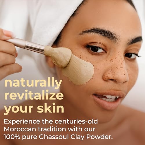 Natural Elephant Ghassoul (Rhassoul) Moroccan Lava Clay Powder | 100% Pure & Natural Face & Body Mask Powder | 3 oz Travel Size