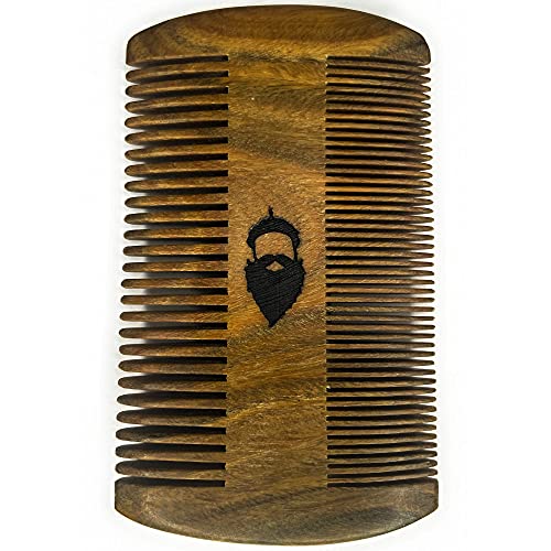 Split-leaf Sandalwood Beard Comb - Dual-sided Sandalwood Pocket Comb