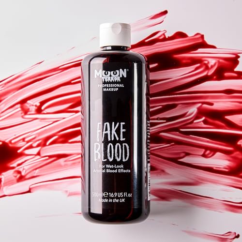 Pro FX Fake Blood - 16.90 fl oz / 500ml - SFX Make up for Halloween Vampire Zombie Theatre - Special Effects Make up Realistic Fake Blood Gel Spray Halloween Costume