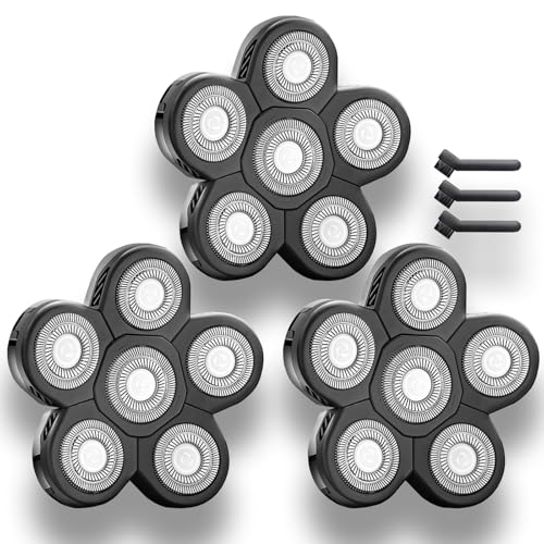 Remington Rotary Shaver Replacement Head Compatible with Remington Limitless X7 Shaver, Titanium Twin Track Blades