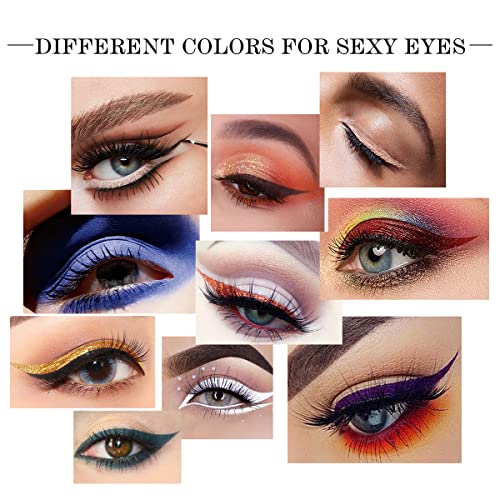 2-in-1 Gel Eyeliner Set, Tattoo Eyeliner Waterproof Smudge Proof Gel Cream Eye liner Pot with Brush, High Pigment Eye Makeup for Women (Black)