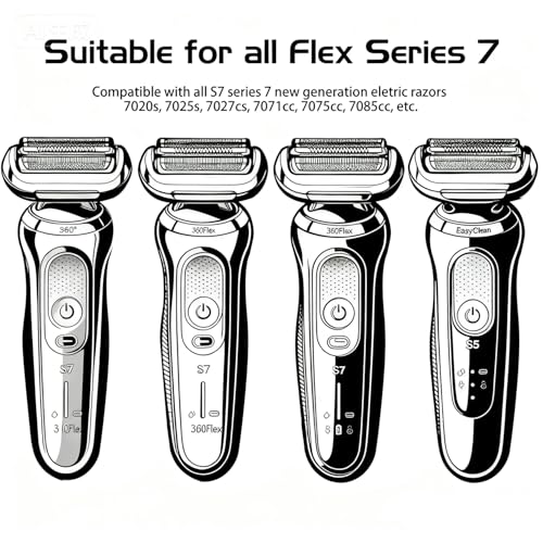 73S Series 7 New Generation Shaver Replacement Head for Braun S7 Electric Shavers - Compatible with Braun Shaving Razor Model 7020s, 7025s, 7027 cs, 7071cc, 7075cc, 7085cc
