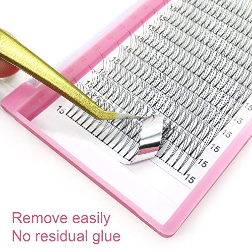 Premade Fans Eyelash Extensions 3D-D-0.07-13 Short Stem Premade Volume Eyelash Extensions 3D 5D 7D Volume Lash Extensions 9 to 20 mm Pre made Lash Fans C D Curl .07 .10(3D-D-0.07,13mm)