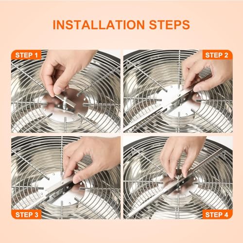 iPower 4-Pack 19 inch Bud Bowl Leaf Trimmer Blades Replacement, Stainless Steel for Spin Clean Cut, Included 2 Serrated 2 Straight Blades, Actual Length 16.4'', Silver