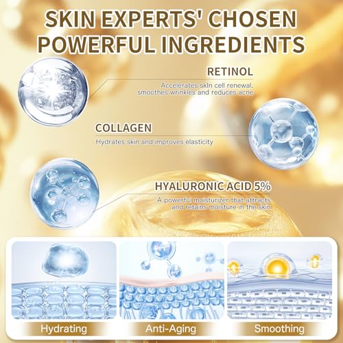 Anti Aging Firming Neck Cream, 5-IN-1 Face Tighten and Lift Neck Cream, Anti Wrinkle Neck Retinol & Collagen Cream, Chest Neck & Face Lifting|Repairing|Moisturzing Skin Care for Men & Women - New