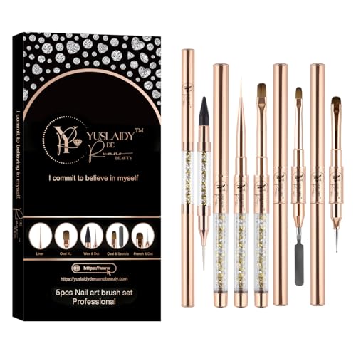 Nail polish brushes set Yuslaidy poly gel poligel brushes nail supply french tip nail brush nail tools nails brish