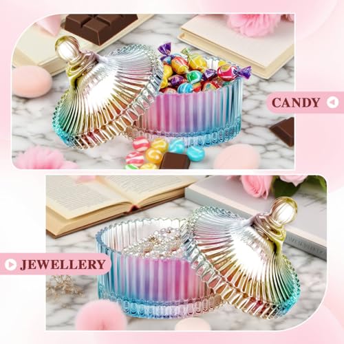 5 Pcs Extra Large Body Powder Puff and Container Set ? 5.43" Oversize Crystal Powder Container | 3.54" Ultra-Soft Velour Puff, Washable & Reusable, Ideal for Face/Body Glitter & Wet/Dry Makeup