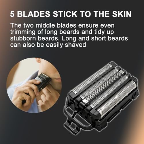 WAIKIL Cordless Hair Clippers for Men,Professional Barber Set with T Outliner Trimmer and Foil Shaver,LCD Display,Rechargeable Beard Trimmer Grooming Kit