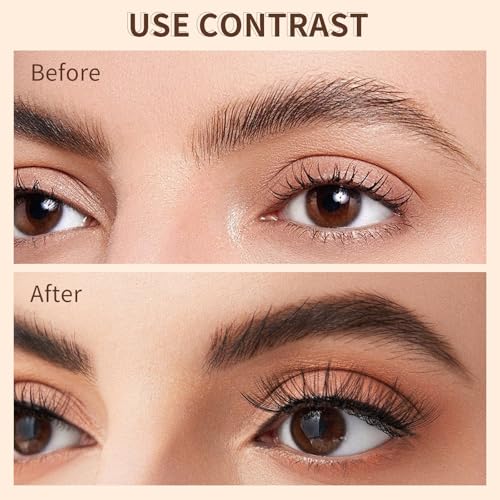 Lea II U Dual-Ended Eyebrow Pencil with Brush, Waterproof Brow Set, Ultra-Fine 0.1mm Tips, 16-Hour Wear, 3 colors Eyebrow Pen Kit.