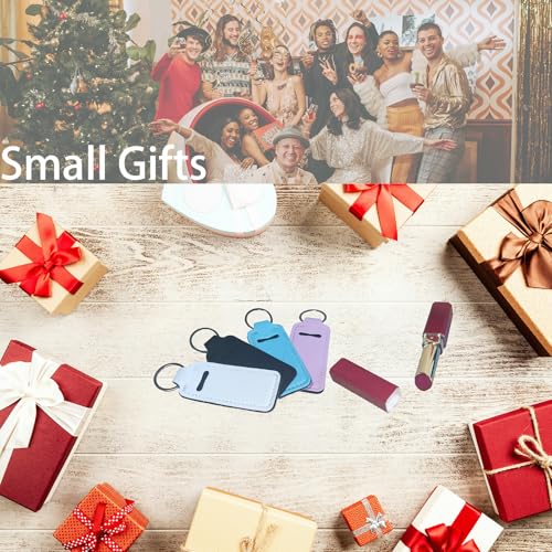 Chapsticks Holder Keychain for Lipstick, Lip Balm Lip Gloss Holder Stocking Stuffers for Women (Mixed, 12pcs)