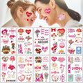 10 Sheets Mom Heart Flowers Temporary Tattoos Stickers Happy Mother's Day for Women Men Boys Girls Body Face Art Decal Decoration Supplies