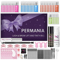 PERMANIA Brow Lamination Kit - Lash Lift & Eyebrow Color, Make Eyelash Perm Voluminous & Curl - Salon & Home Use - Lasts Up to 6 Weeks