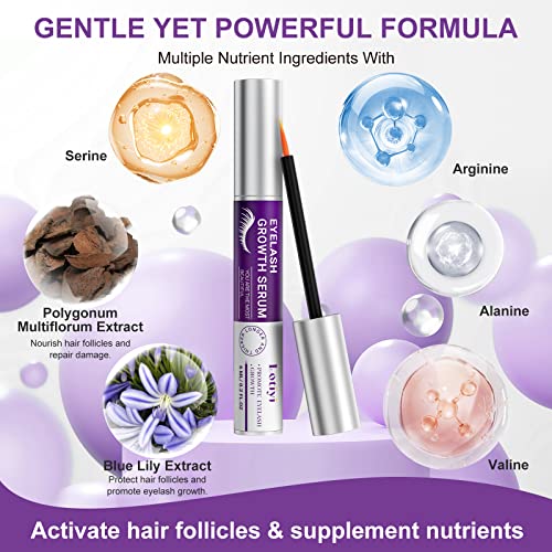 Eyelashes Growth Serum -6ml Eyelash Growth Serum for Natural Lashes & Extensions & Eyebrows, Thicker, Fuller & Longer Looking