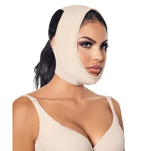 Forma Tu Cuerpo Chin Strap Set - Double Chin Reducer, Jawline Shaper for Men & Women - Invisible V-Line Lifting Mask for Sleeping - Facelift Compression Garment, S/M