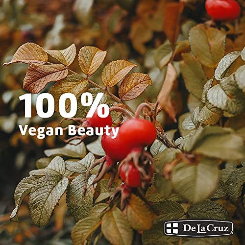 De La Cruz Rosehip Oil, 100% Pure Unrefined Cold-Pressed Chilean Rosehip Seed Oil, Moisturizer To Reduce Fine Lines, Wrinkles 1Fl Oz