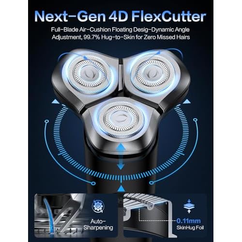 Replacement Blades for Men's 3-Blade Rotary Electric Razor/Shaver