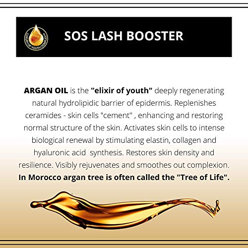 EVELINE COSMETICS Lash Booster with Argan Oil - Eyelash Serum - Doubles Volume, Extends & Strengthens - Multi Colored