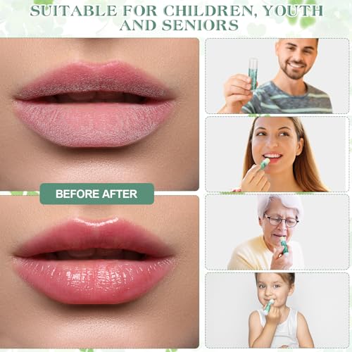 Fumete 100 Sets Suicide Prevention Awareness Lip Balm Bulks Motivational Green Teal Ribbon Lip Balm Gift for Mental Health Awareness Inspirational Party Favor