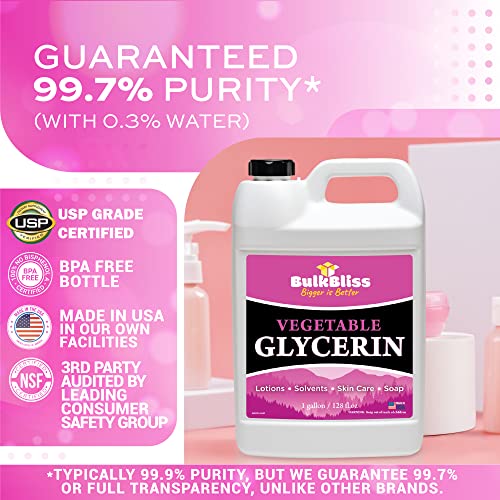 Vegetable Glycerine Food Grade, Non-GMO for Skin, Crafts - 1 Quart Glycerin Liquid (32oz)