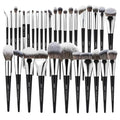 LORYP Professional Makeup Brushes Set 32Pcs Matte Black Cosmetic Brush Kit for All Face & Eye of Soft Vegan Synthetic Hair for Artists & Enthusiasts