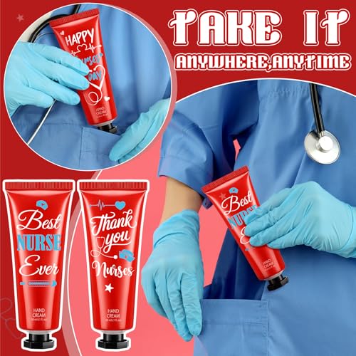 Leelosp 48 Pcs Nurse Hand Cream Nurse Week Gift for Women Nursing Appreciation Gifts Mini Hand Lotion Bulk Travel Size Moisturizing for Nursing Student Medical Assistant CNA Week, 6 Plant Fragrance
