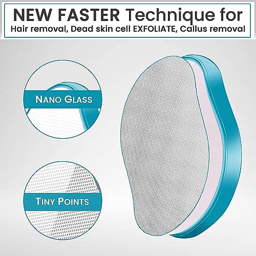 Crystal Hair Eraser, Painless Exfoliation Epilator, Blue, Not Water Resistant, 1 Count, Battery Powered, Hair Removal Tool