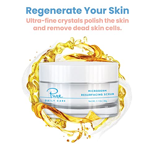 MicroDerm Resurfacing Scrub - Exfoliating Polish Crystals At-Home MicroDermabrasion Vitamin A & E Squalane