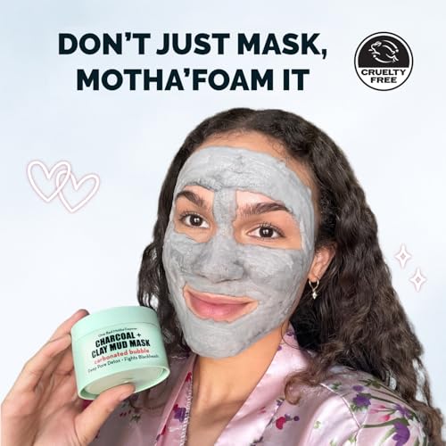 Elizabeth Mott Carbonated Bubble Detox Clay Mask ? Korean Skincare for Deep Pore Cleansing, Acne, Blackheads & Oil Control ? Charcoal Face Mask for Breakouts & Smooth Skin ? Cruelty-Free, 3.53 oz