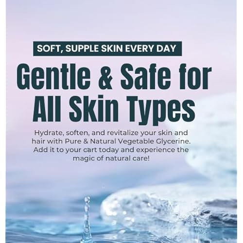 100% Pure & Natural Vegetable Glycerine | For Skin & Hair | Versatile Skin Care, Softening and Moisturizing 4 Fl Oz - 120 ml