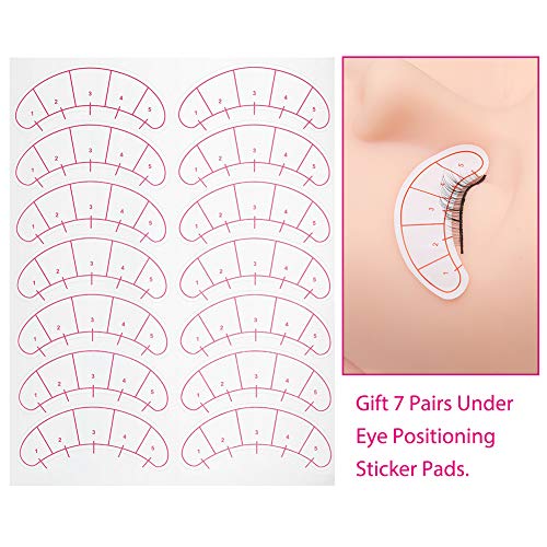 25 Pairs Practice Lashes for Training Eyelash Extension Supplies Training Lashes Strip Eye Lashes Extension Kit for Beginner by FADLASH (5Packs)