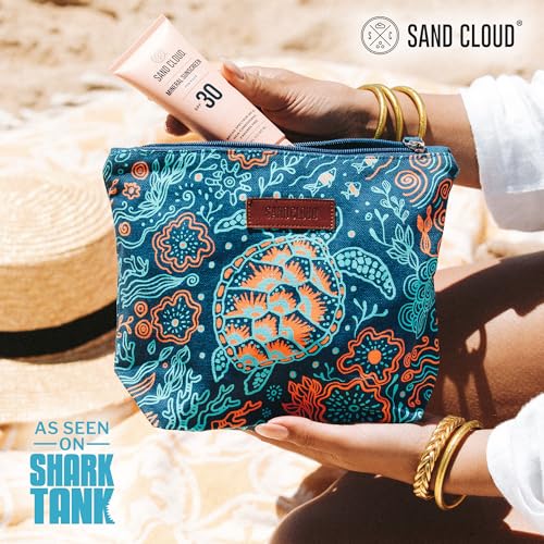Sand Cloud Everyday Tote Bags for Women - 100% Organic Cotton, Durable and Stylish Canvas Tote Handbag with Pouch Pockets