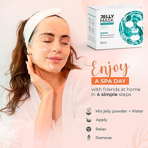 BR?UN Jelly Mask Bundle of 24 Different Treatment Flavors - Spa Set of Rubber Peel off 30 Masks for Teenagers, Men and Women