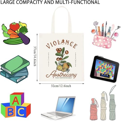 WCGXKO Dragon Rider Book Lover Gift Violence College Violet Sorrengail Bookish Tote Bag